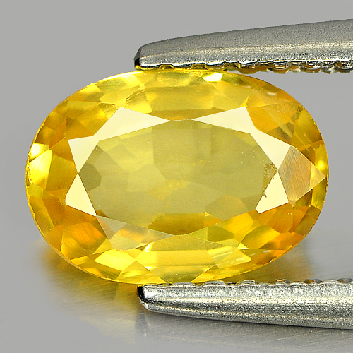 Yellow Sapphire 1.33 Ct. Oval Shape 7.9 x 5.6 Mm. Natural Gemstone From Thailand