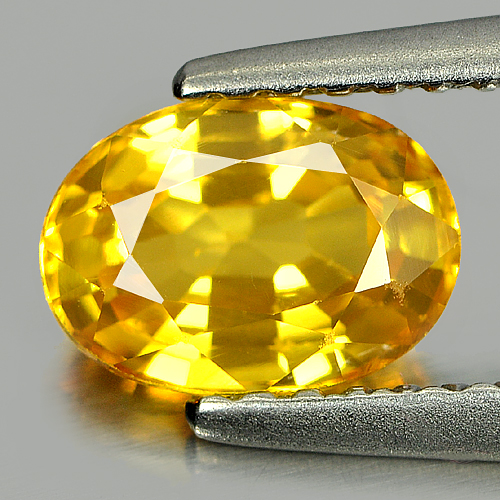 Yellow Sapphire 1.30 Ct. Oval Shape 7.3 x 5.2 x 3.6 Mm.Natural Gemstone Thailand