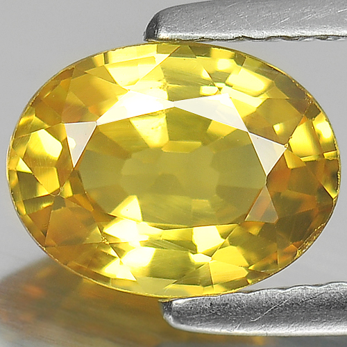 Yellow Sapphire 1.64 Ct. VS Oval Shape 8.2 x 6.3 Mm. Natural Gemstone Thailand