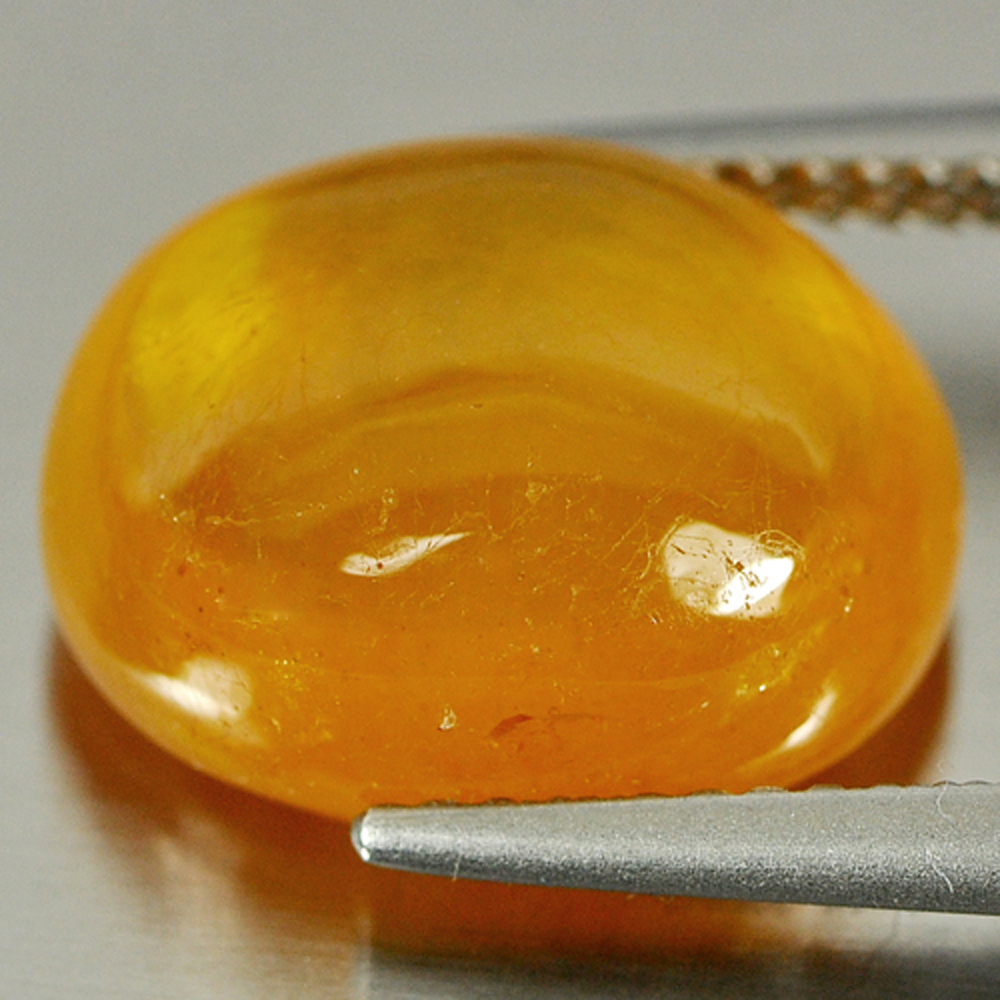 Yellow Sapphire 10.35 Ct. Oval Cabochon 13.2 x 10.6 Mm. Natural Gem Madagascar