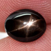 1.64 Ct. Good Color Oval Cabochon Natural Gem Black Star Sapphire 6 Rays