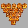 Orange Sapphire 1.07 Ct. 15 Pcs. Round Diamond Cut 2.5 Mm. Natural Gemstones