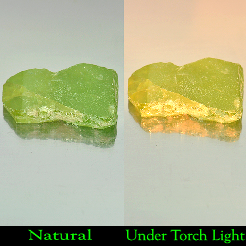9.14 Ct. Good Natural Yellowish Green Titanium Sphene Rough Rainbow Spark