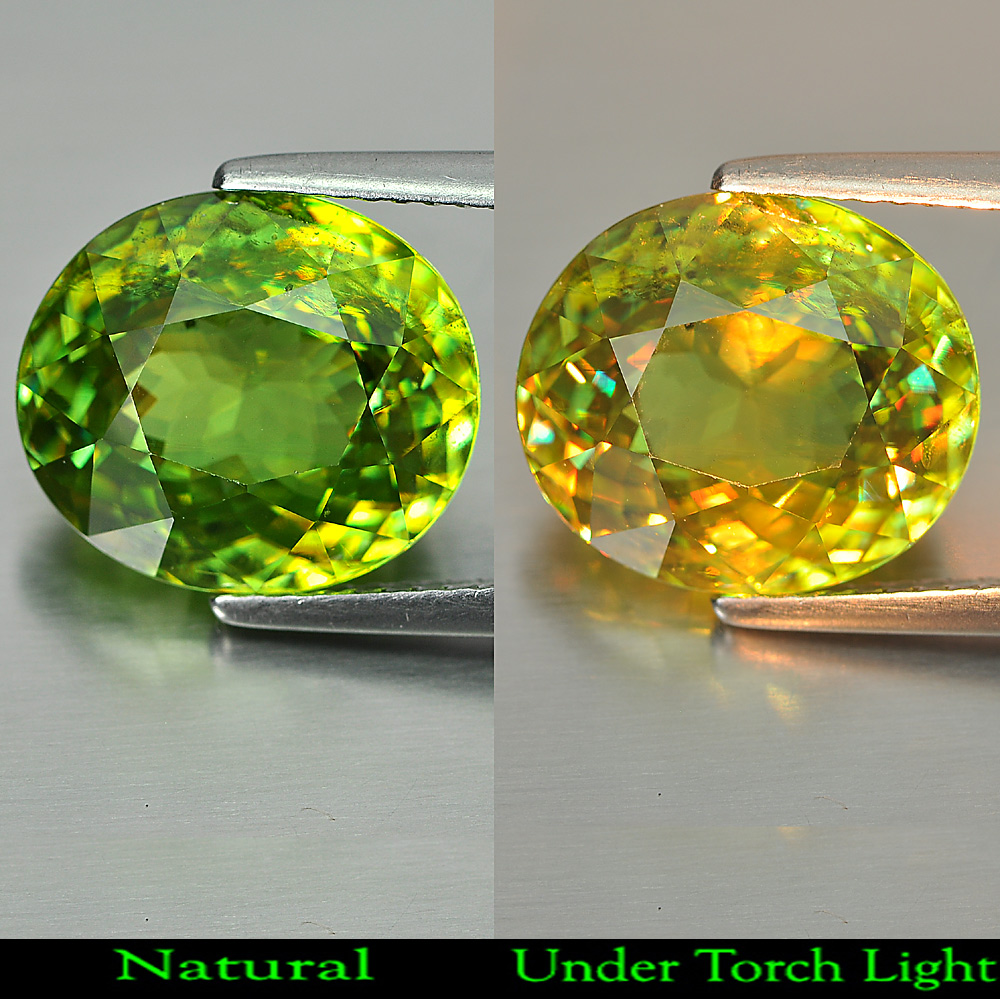 8.10 Ct. Oval Shape Natural Gemstone Multi-Color Shpene With Rainbow Spark