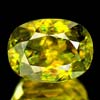 Certified 4.16 Ct Natural Yellowish Green Titanium Sphene Red Spark
