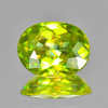 1.97 Ct. Intense Yellowish Green Titanium Sphene With Rainbow Spark Oval Shape