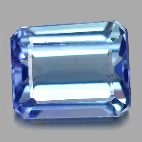 Violetish Blue Tanzanite 1.36 Ct. VVS Octagon 7.2 x 5.8 Mm. Natural Gemstone