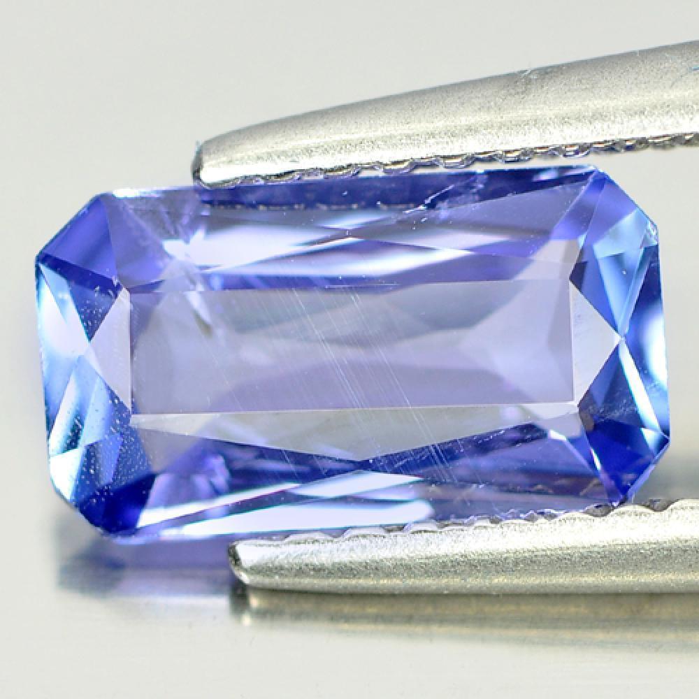 Violetish Blue Tanzanite 1.18 Ct. Octagon Shape 9 x 5 x 2.9 Mm. Natural Gemstone