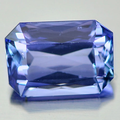 Violetish Blue Tanzanite 1.39 Ct. VVS Octagon Shape 7.5 x 5.3 Mm. Natural Gem