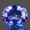 Certified 1.35 Ct. Clean Oval Natural Violetish Blue Tanzanite D Block
