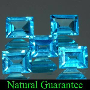 2.85 Ct. 5 Pcs Miraculous Natural Swiss Blue Topaz Gems
