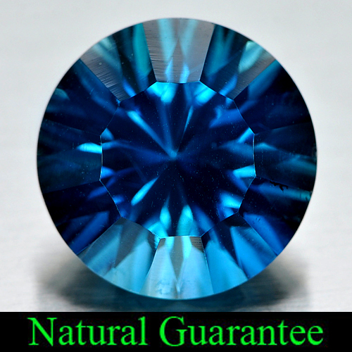 7.54 Ct. Natural Gemstone London Blue Topaz Round Concave Cut Brazil
