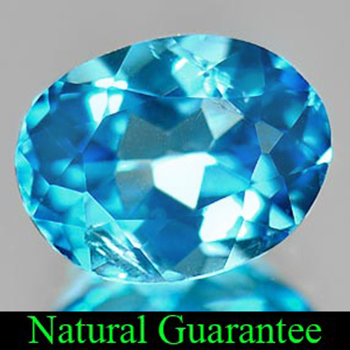 1.83 Ct. Oval Shape Natural Swiss Blue Topaz Gemstone From Brazil