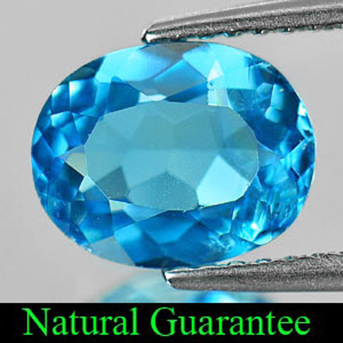 1.85 Ct. Natural Swiss Blue Topaz Gemstone Oval Shape From Brazil