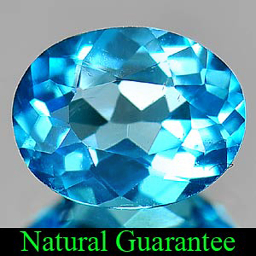 1.76 Ct. Alluring Oval Shape Natural Swiss Blue Topaz Gemstone From Brazil