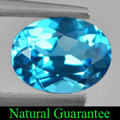 1.79 Ct. Natural Gemstone Oval Shape Swiss Blue Topaz Brazil