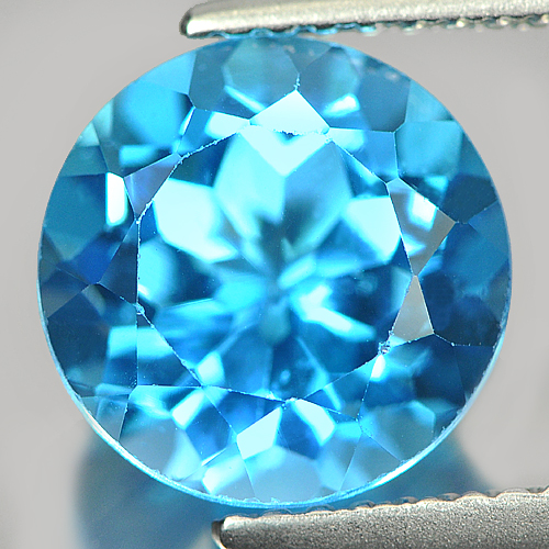 3.91 Ct. Round Shape Natural Gemstone Swiss Blue Topaz