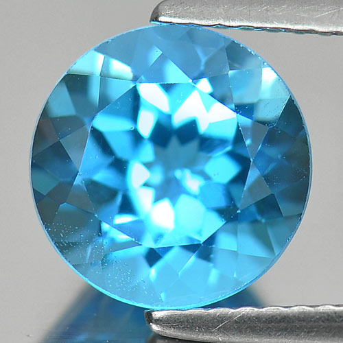 3.57 Ct. Round Shape Natural Gemstone Swiss Blue Topaz