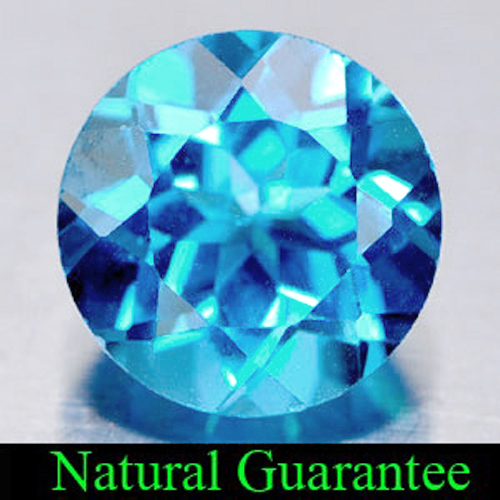 3.77 Ct. Round Shape Natural Gemstone Swiss Blue Topaz Brazil