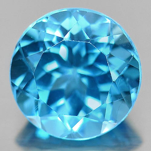 3.66 Ct. Round Shape Natural Gemstone Swiss Blue Topaz From Brazil