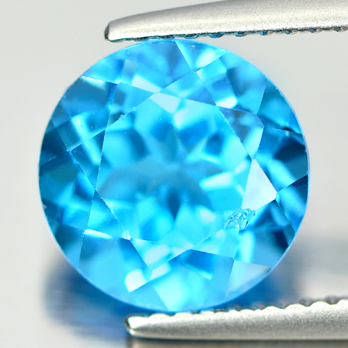 3.97 Ct. Round Shape Natural Swiss Blue Topaz From Brazil