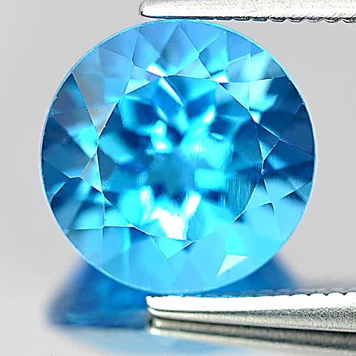 3.64 Ct. Round Shape Natural Swiss Blue Topaz From Brazil