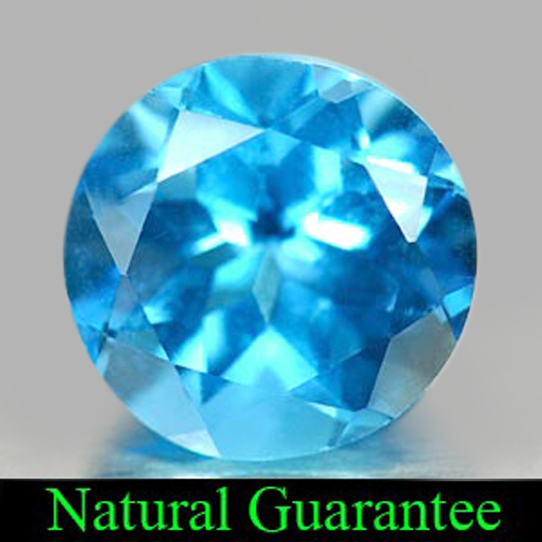 3.59 Ct. Round Shape Swiss Blue Natural Gemstone Topaz From Brazil