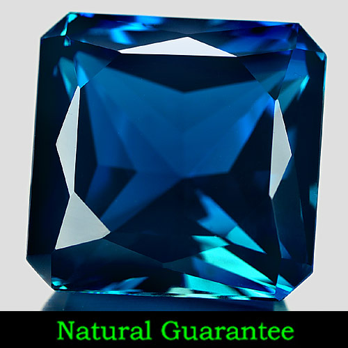 Topaz London Blue 100.66 Ct. Clean Octagon Shape 24 x 24 Mm. Natural Gemstone