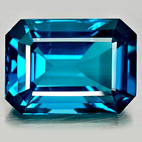 London Blue Topaz 101.13 Ct. Octagon 31 x 22 x 16.1 Mm. Natural Gemstone Brazil