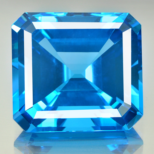 Topaz Swiss Blue 189.60 Ct. Clean Octagon Shape 34 x 31 Mm. Natural Gemstone