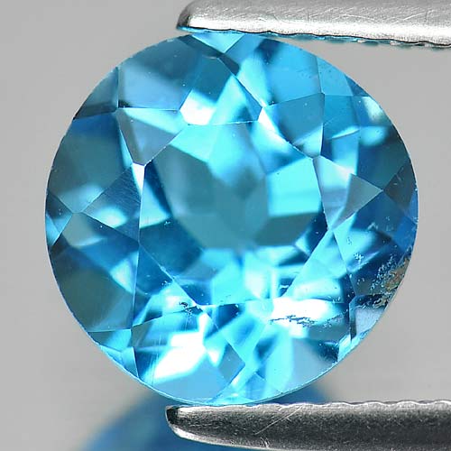 3.65 Ct. Alluring Round Shape Natural Gemstone Swiss Blue Topaz