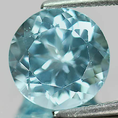 6.17 Ct. Round Shape Natural Baby Blue Topaz Gemstone From Brazil