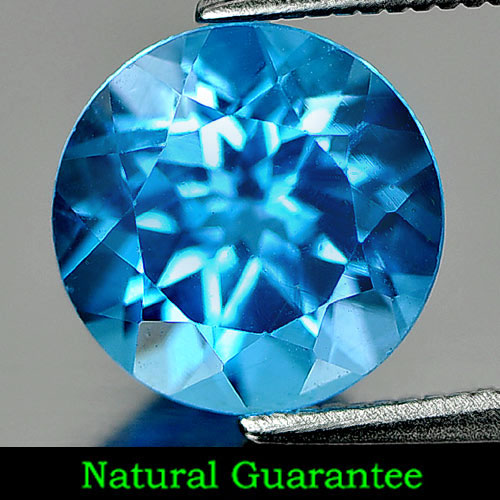 3.59 Ct. Clean Round Natural Gemstone Swiss Blue Topaz From Brazil