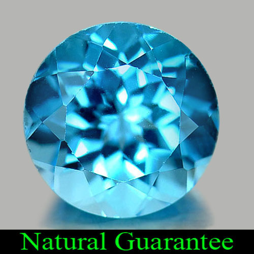 3.54 Ct. 9 x 9 x 6 Mm. Round Shape Natural Gemstone Swiss Blue Topaz