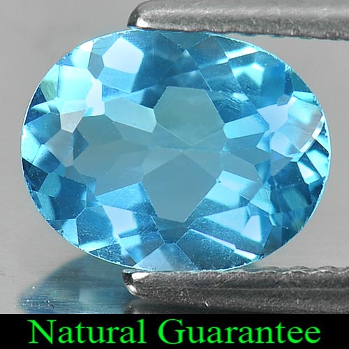 1.86 Ct. Oval Natural Gemstone Swiss Blue Topaz Calibrate Size 9 x 7 Mm.