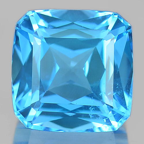 Swiss Blue Topaz 14.78 Ct. Octagon Shape 12.6 x 12.5 x 9.5 Mm. Natural Gemstone