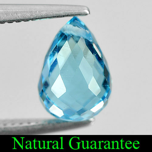 1.89 Ct. Briolette with Drilled Natural Gem Swiss Blue Topaz From Brazil