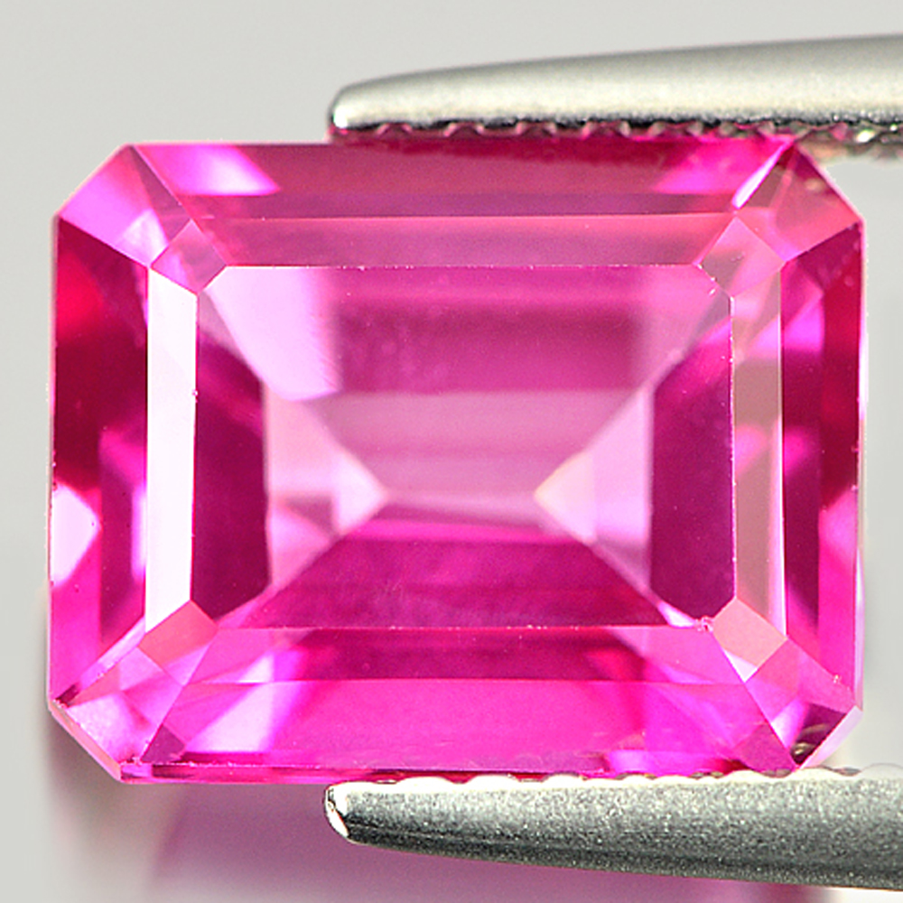 Pink Topaz 3.82 Ct. Clean Octagon Shape 9.7 x 7.8 Mm. Natural Gemstone Brazil