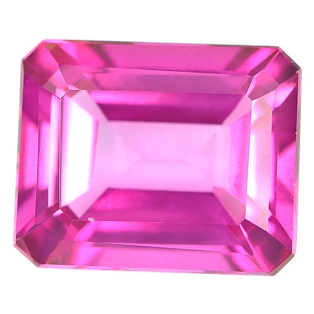 Pink Topaz 3.73 Ct. Clean Octagon Shape 9.9 x 8 Mm. Natural Gemstone From Brazil