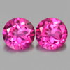 2.01 Ct. Round Shape 6 Mm. Natural Gemstone Clean Pink Topaz Matching Pair 2.01 Ct. Round Shape 6 Mm. Natural Gemstone Clean Pink Topaz Matching Pair