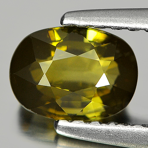 0.82 Ct. Clean Oval Natural Yellow Green Color Tourmaline Unheated