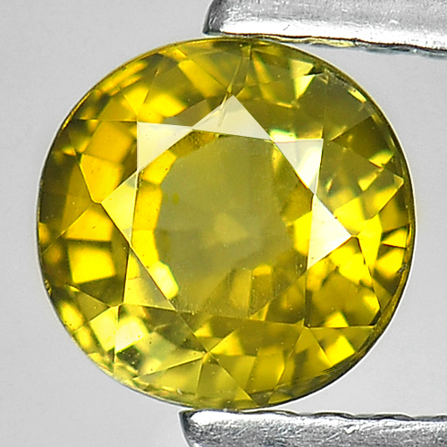 0.79 Ct. 5.5 Mm. Alluring Natural Lime Green Tourmaline Round Shape