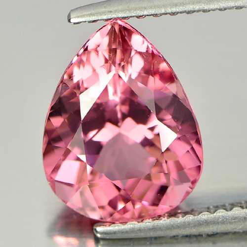 Certified 2.93 Ct Pear Natural Pink Tourmaline Unheated