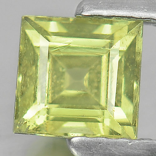 Unheated 0.82 Ct. Square Natural Lime Green Tourmaline