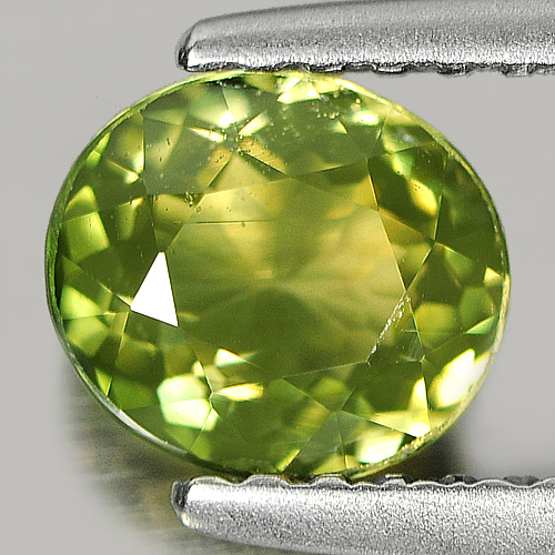 0.94 Ct Clean Oval Natural Lime Green Tourmaline Gem