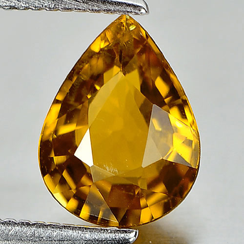 Yellow Tourmaline 1.46 Ct. Pear Shape 8.9 x 6.7 x 4 Mm. Natural Gemstone Nigeria
