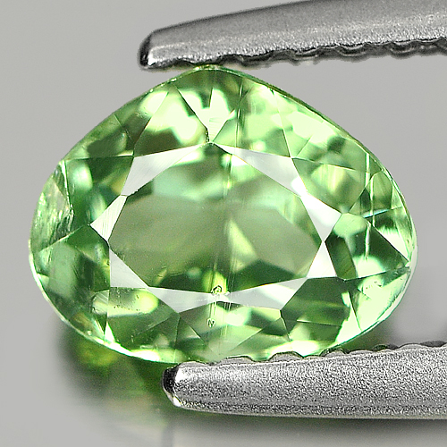 0.87 Ct. Natural Green Tourmaline Gemstone Pear Shape Unheated