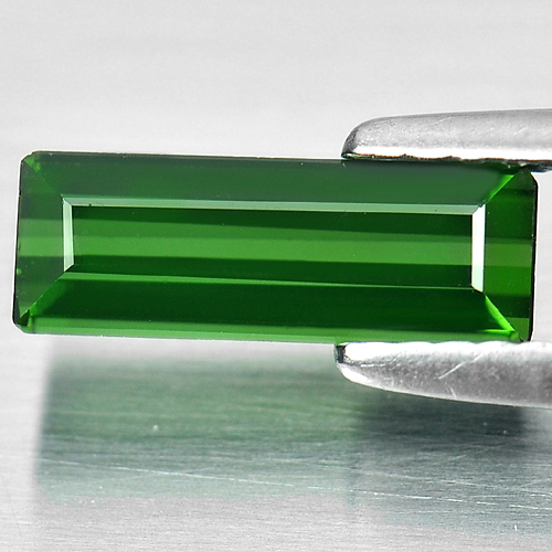 Green Tourmaline 1.12 Ct. Octagon Shape 10.7 x 3.8 Mm. Natural Gemstone Nigeria