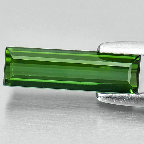 Beauty Color 0.99 Ct. Natural Green Tourmaline Gemstone Baguette Shape