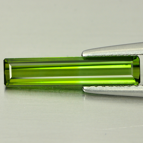 Green Tourmaline 1.15 Ct. Clean Octagon 15.9 x 3.4 Mm. Natural Gemstone Unheated